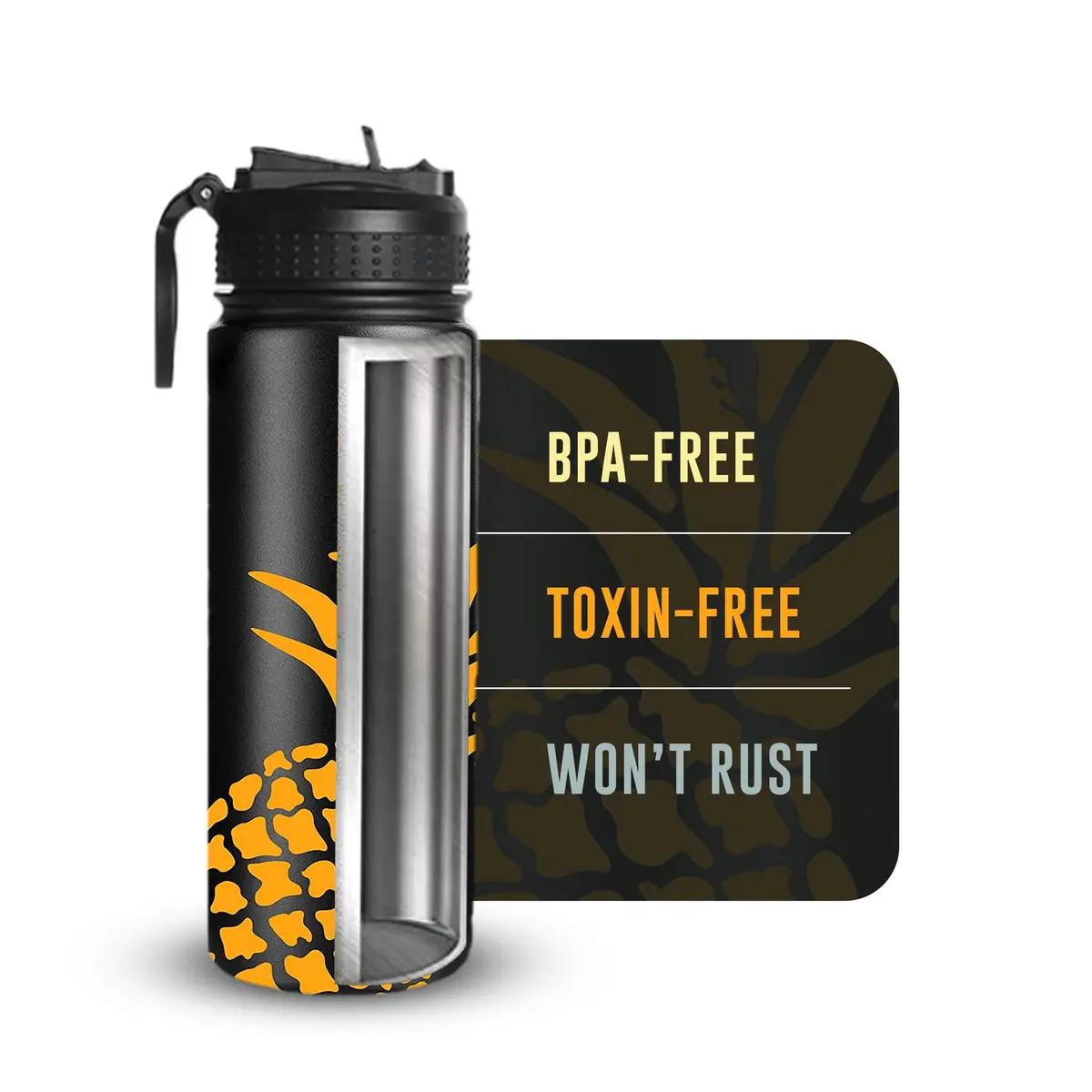 Life's Easy Stainless Steel Insulated Water Bottle 18 oz | Hot & Cold Drinks, Slip-Free Grip - view 5