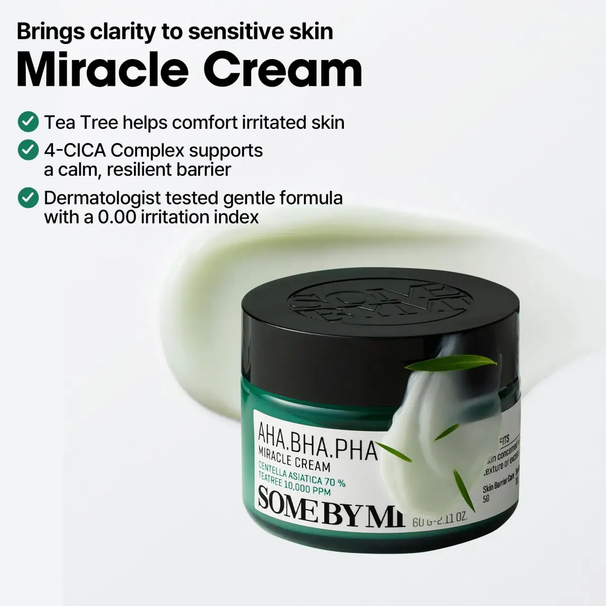 SOME BY MI AHA BHA PHA Miracle Cream 60ml (2.02 Fl Oz) | Mild Refining & Centella Face Moisturizer - view 5