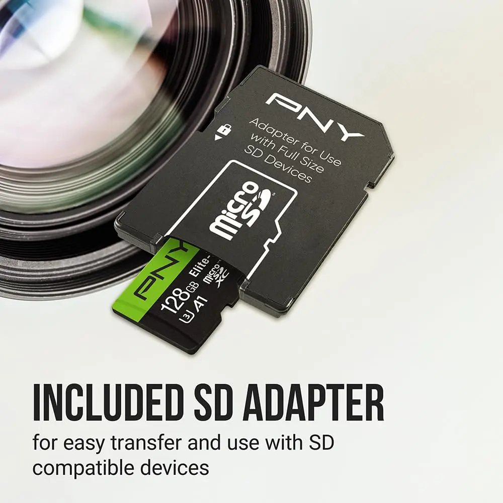 PNY 128GB Elite-X microSDXC Flash Memory Card | U3 V30 A1 Class 10 for 4K HD & App Performance - view 8