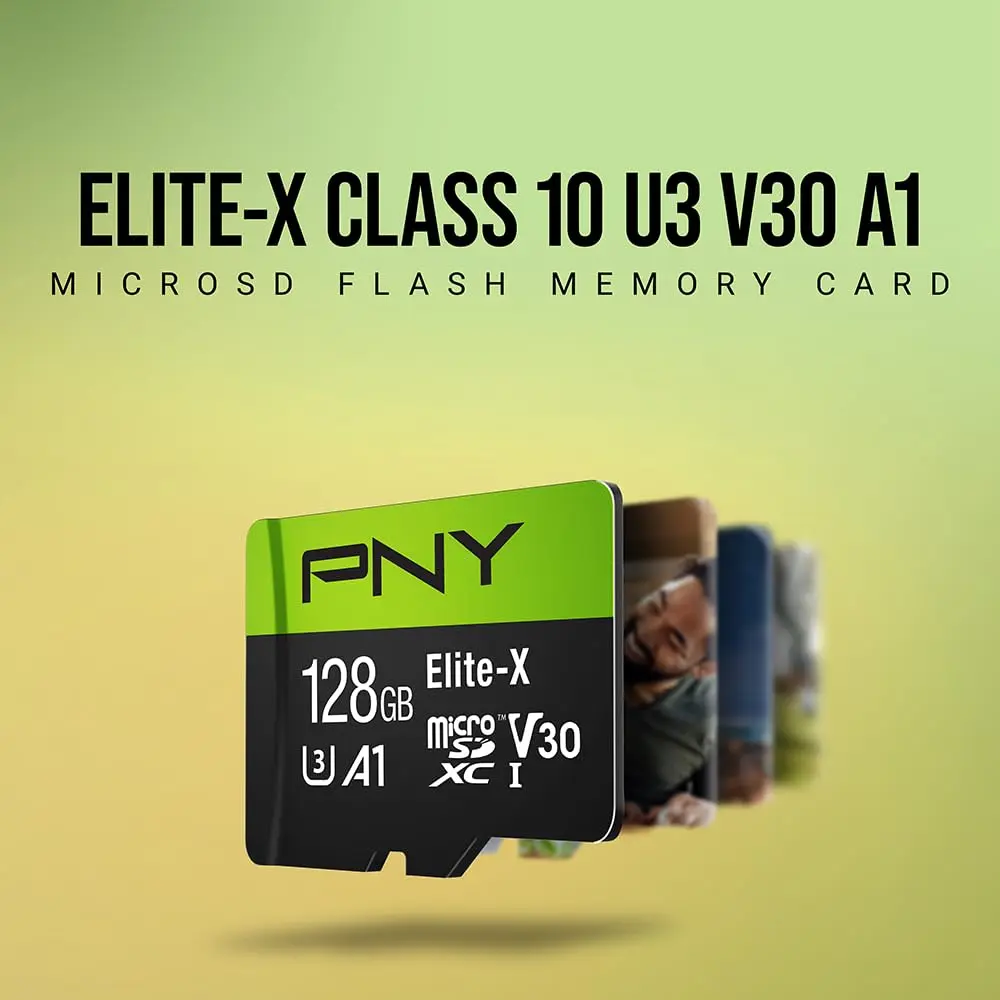 PNY 128GB Elite-X microSDXC Flash Memory Card | U3 V30 A1 Class 10 for 4K HD & App Performance - view 4