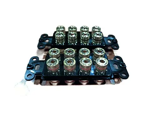 HdtvHookup Black Speaker Wall Plate 16 Post for 8 Speakers | Color Coded for Home Theater Dolby Audio - view 7