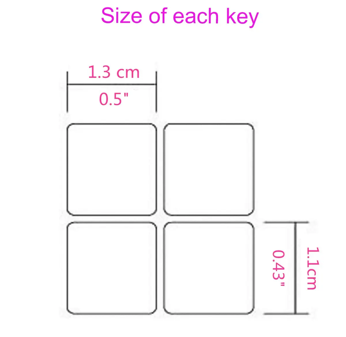 UHamn English Letters Keyboard Sticker 2-Pack | Universal Laptop & Desktop Key Skin - view 3