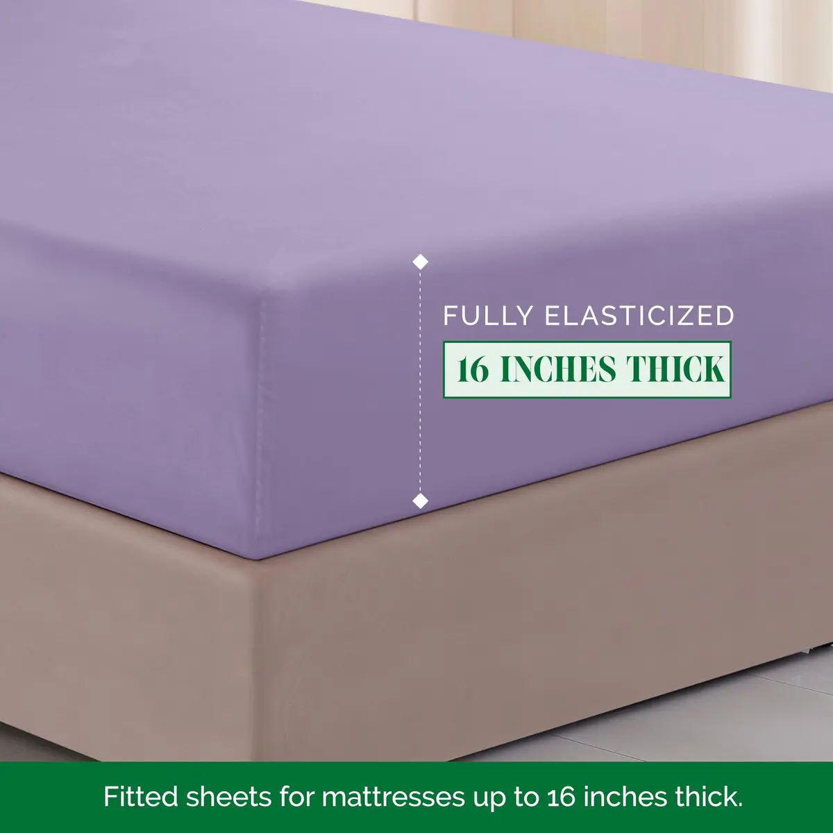 Elegant Comfort Microfiber Bed Sheet Set Twin/Twin XL | Wrinkle & Fade Resistant, 1500 Thread Count, Lavender - view 4