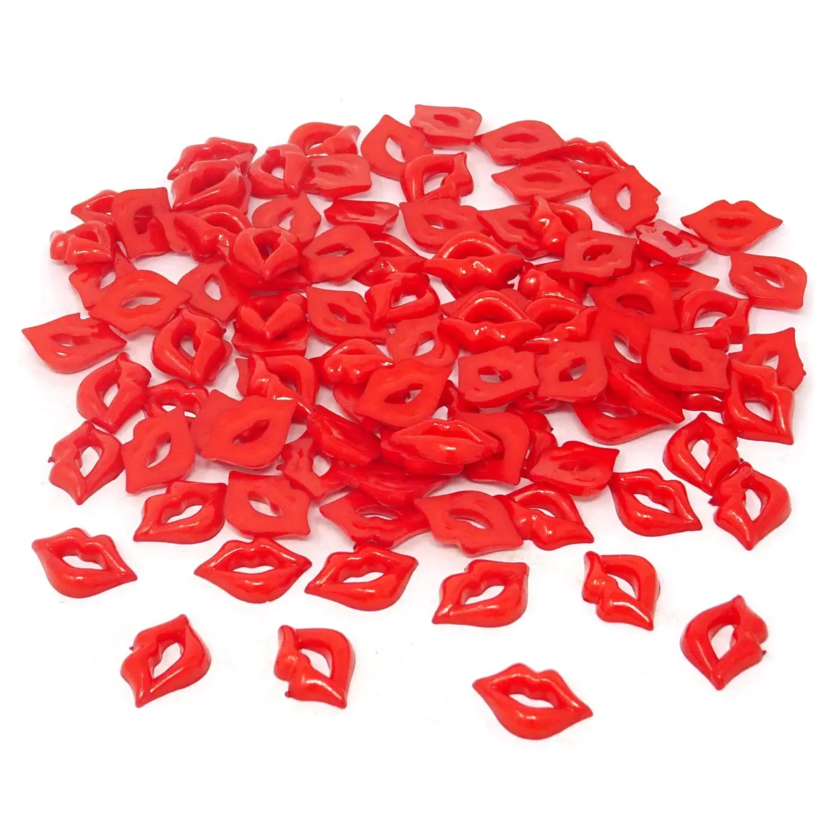 Honbay 100PCS DIY Lip Charm Accessories Acrylic Flatback Red 2x1.5cm | Perfect for Arts & Jewelry - view 6