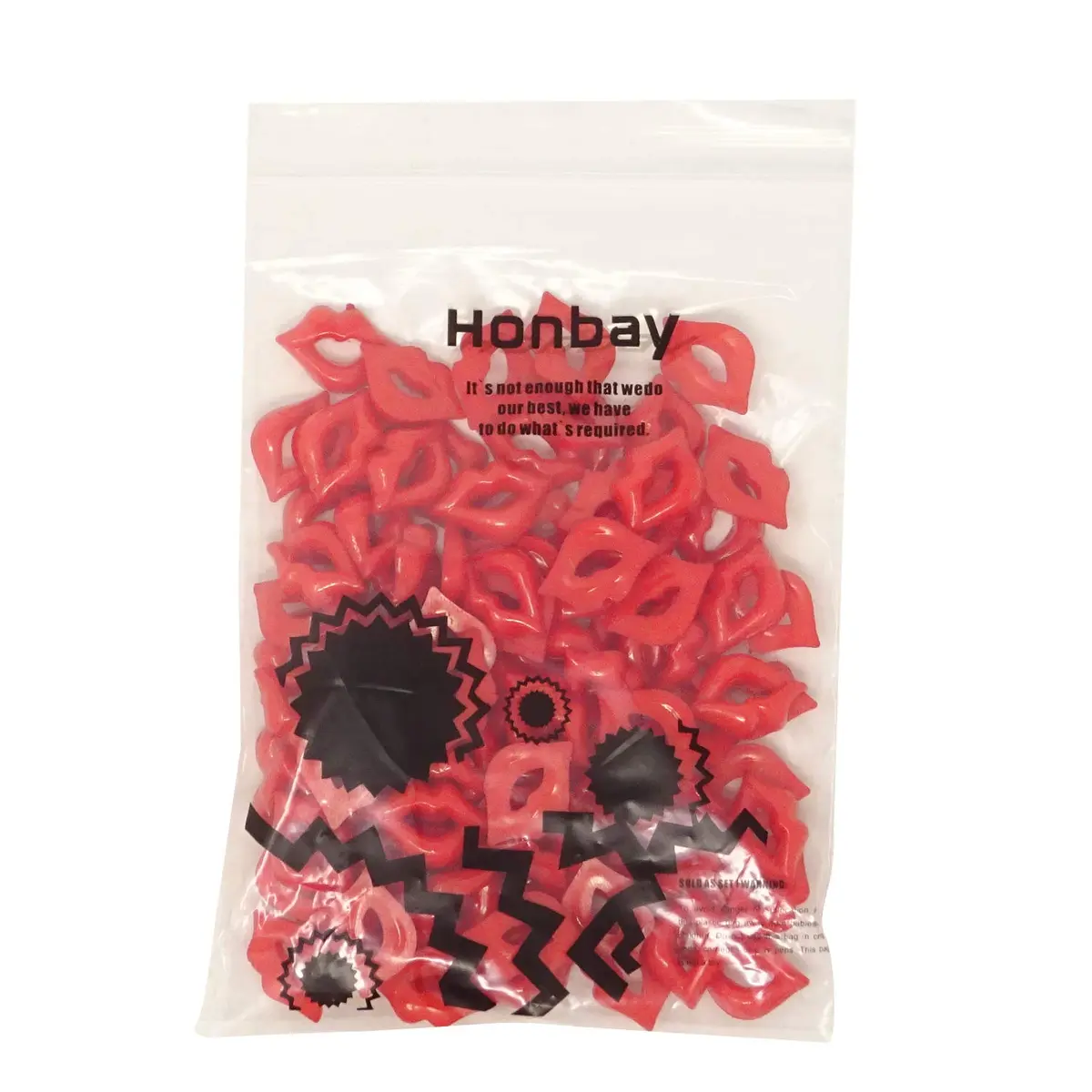Honbay 100PCS DIY Lip Charm Accessories Acrylic Flatback Red 2x1.5cm | Perfect for Arts & Jewelry - view 8