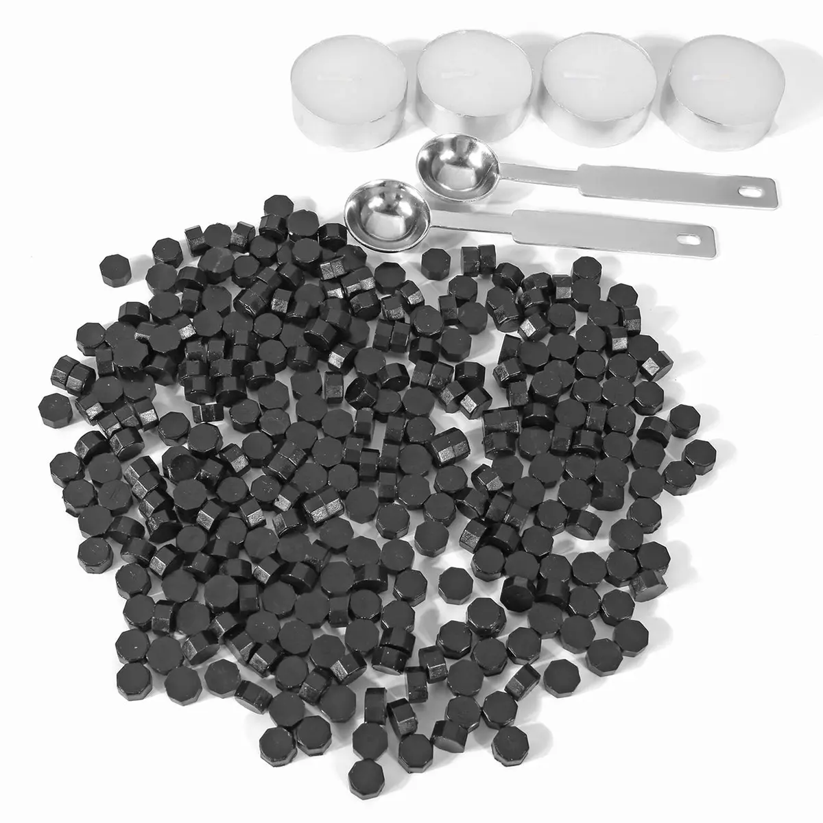 Yoption Sealing Wax Beads Kit 300 pcs Black | Elegant DIY Wax Seal Supplies for Invitations & Crafts - view 2