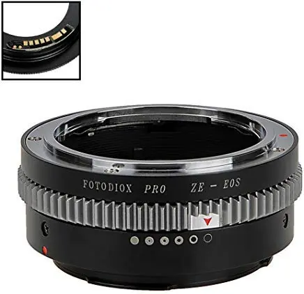 Fotodiox Pro Lens Mount Adapter Mamiya 35mm (ZE) to Canon EOS EF-S | Focus Confirm Chip, All-Metal (70-120 chars) - main product image