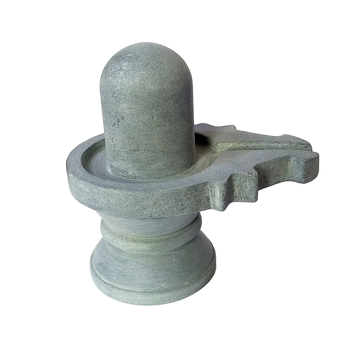 athizay Grey Stone Shivling Idol 6.5 cm (2.56 in) | Handmade in Banaras for Meditation & Puja - main product image