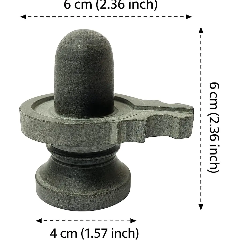 athizay Grey Stone Shivling Idol 6.5 cm (2.56 in) | Handmade in Banaras for Meditation & Puja - view 3