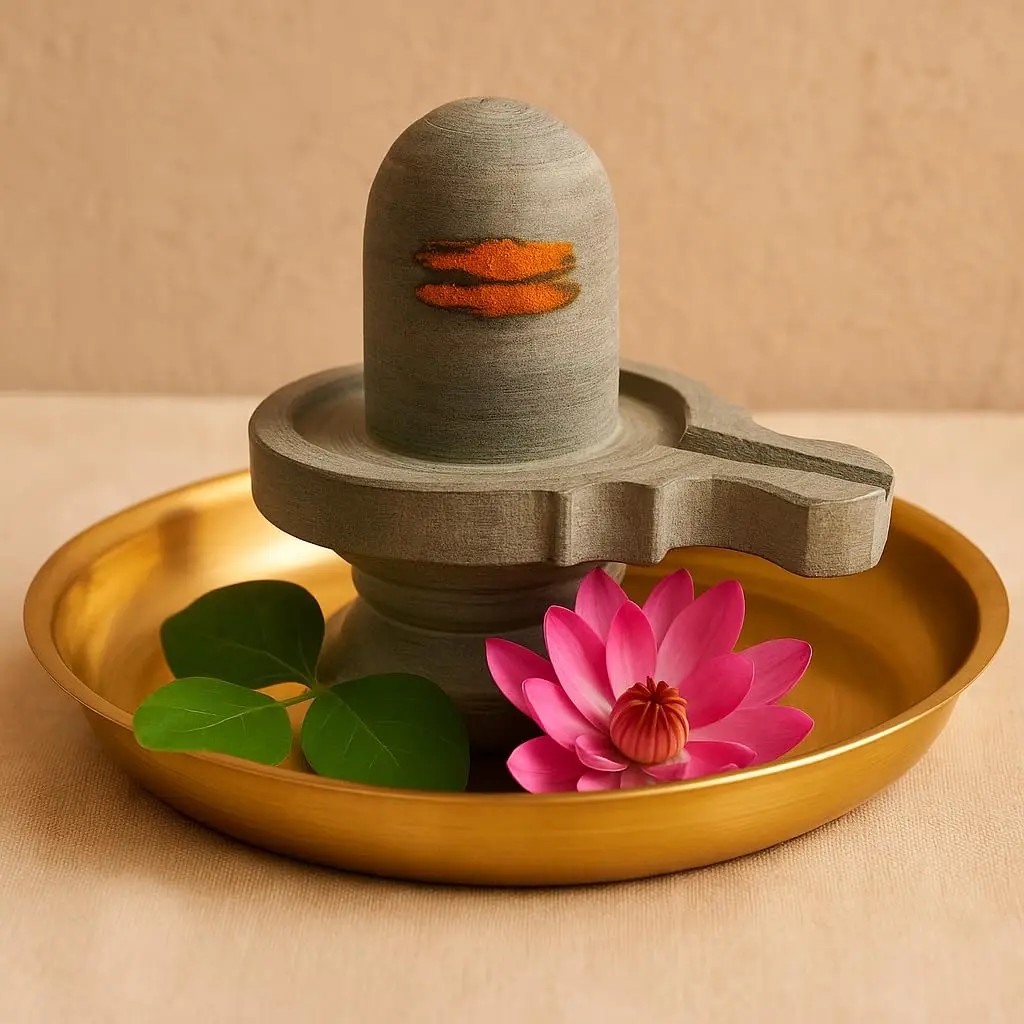 athizay Grey Stone Shivling Idol 6.5 cm (2.56 in) | Handmade in Banaras for Meditation & Puja - view 4