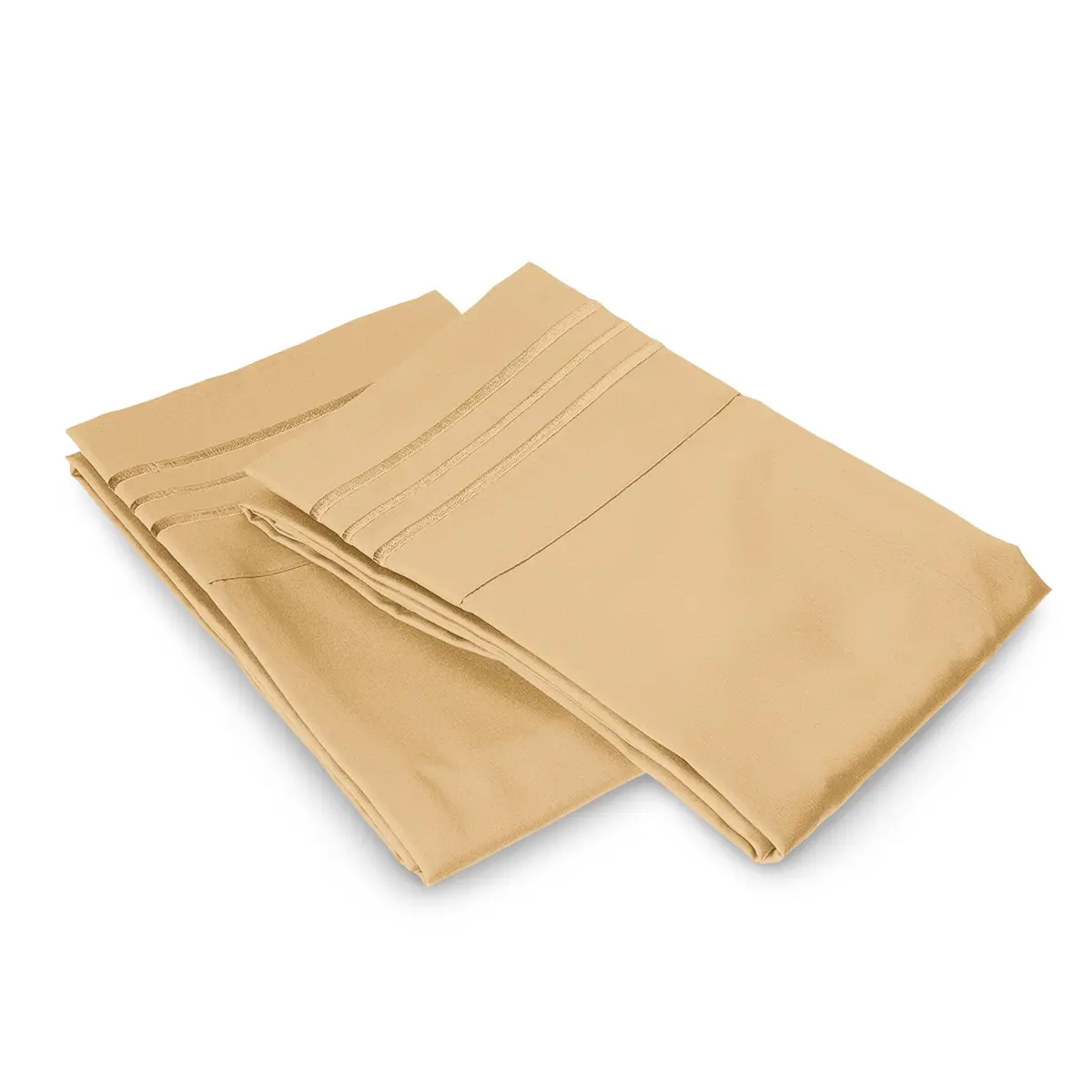 Elegant Comfort Luxury Ultra-Soft King Pillowcase Set | Wrinkle-Resistant Microfiber, 1500 Thread Count, Gold - view 5