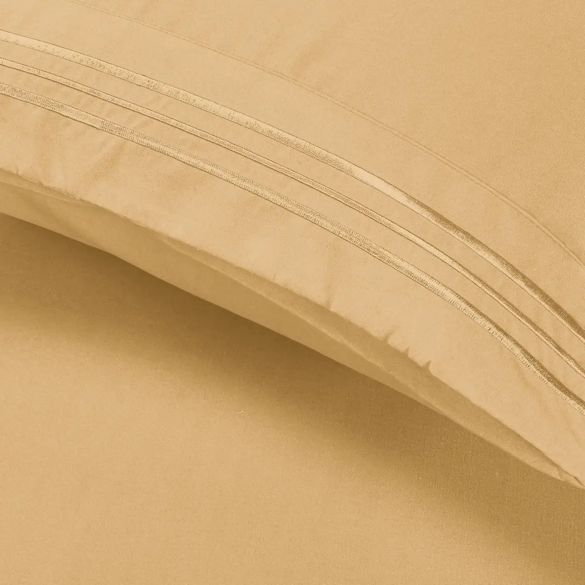 Elegant Comfort Luxury Ultra-Soft King Pillowcase Set | Wrinkle-Resistant Microfiber, 1500 Thread Count, Gold - view 4