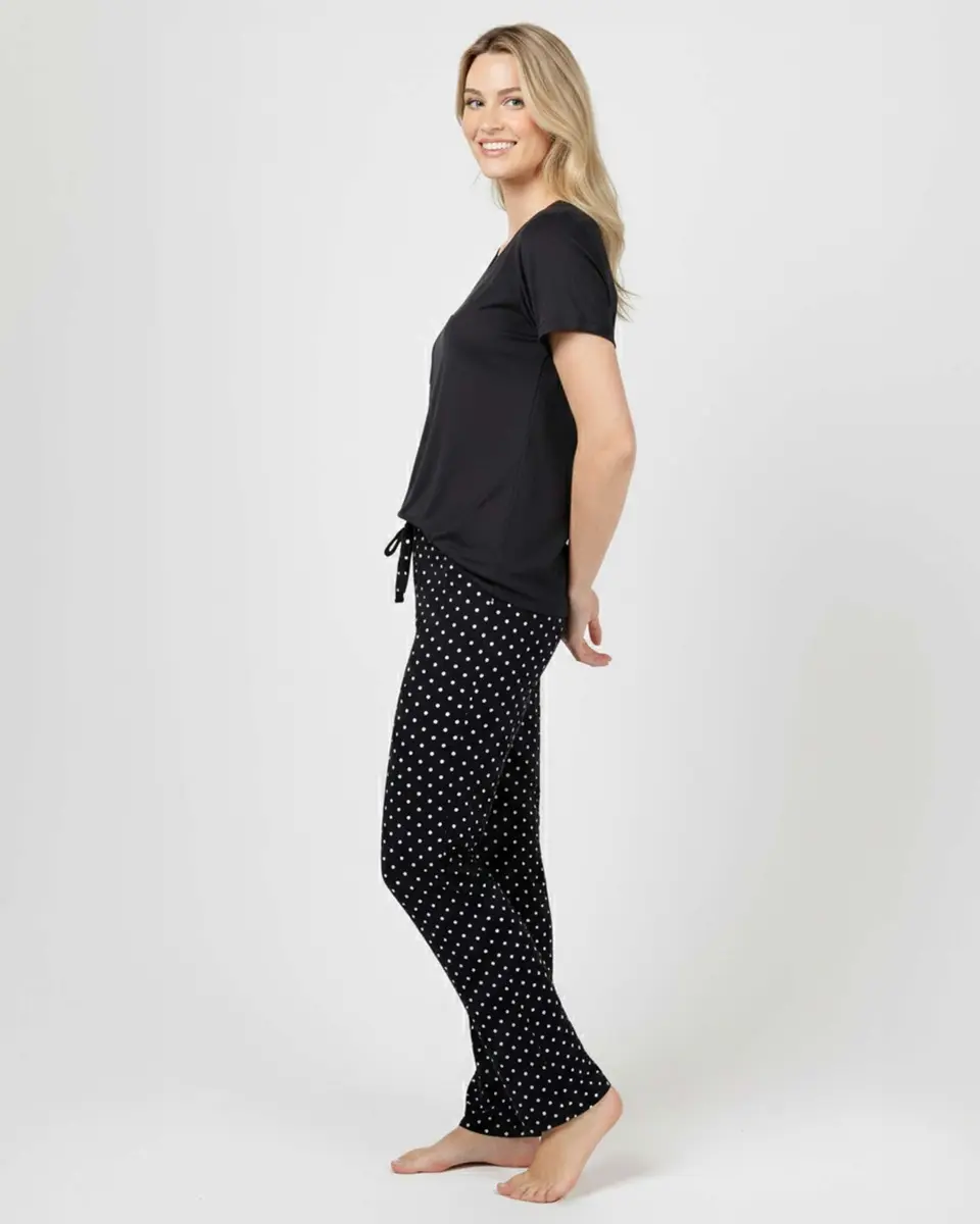 Real Essentials Women's Pajama Sets Short Sleeve Sleepwear 2 Pack | Silky Soft, Comfy & Breathable (en_US) - view 7