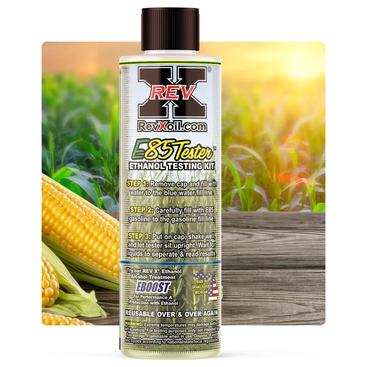 REV-X E85 Testing Kit - Corn Field Edition - Reusable Ethanol Gasoline Test Kit | Ethanol Water Content Measurement - view 5