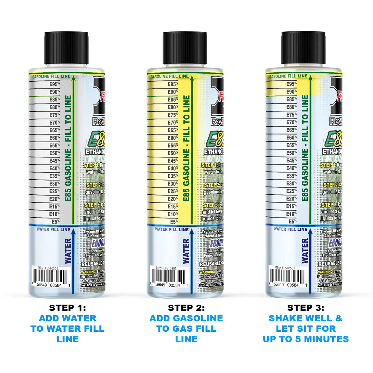 REV-X E85 Testing Kit - Corn Field Edition - Reusable Ethanol Gasoline Test Kit | Ethanol Water Content Measurement - view 3