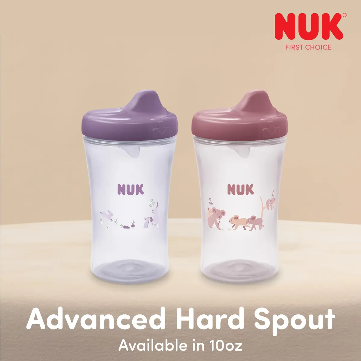 NUK Sesame Street Hard Spout Sippy Cup 10 Oz (296ml) 2-Pack | Bite-Resistant Spout for Toddlers 12m+ - view 6
