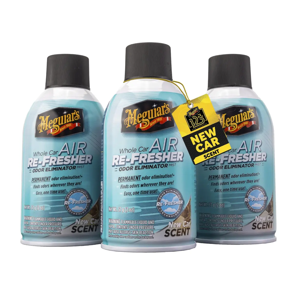 Meguiar’s Whole Car Air Refresher Odor Eliminator Mist 6 Fl Oz (177ml) | New Car Scent - main product image