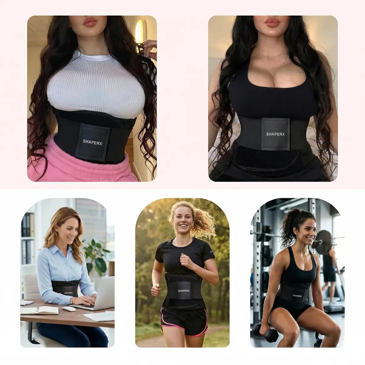 SHAPERX Waist Trainer for Women Tummy Control Waist Cincher Belt 2XL | Supports Workout & Postpartum Recovery - view 6