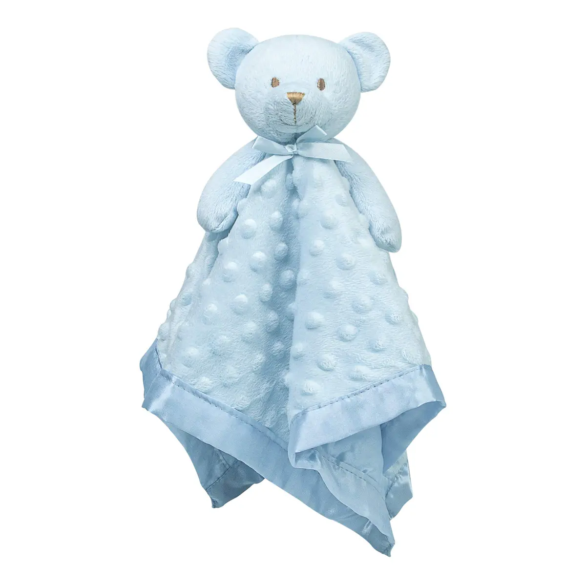 Pro Goleem Blue Teddy Bear Lovey Security Blanket 40cm x 40cm (16"x16") | Soft Lovie for Newborns & Toddlers - main product image