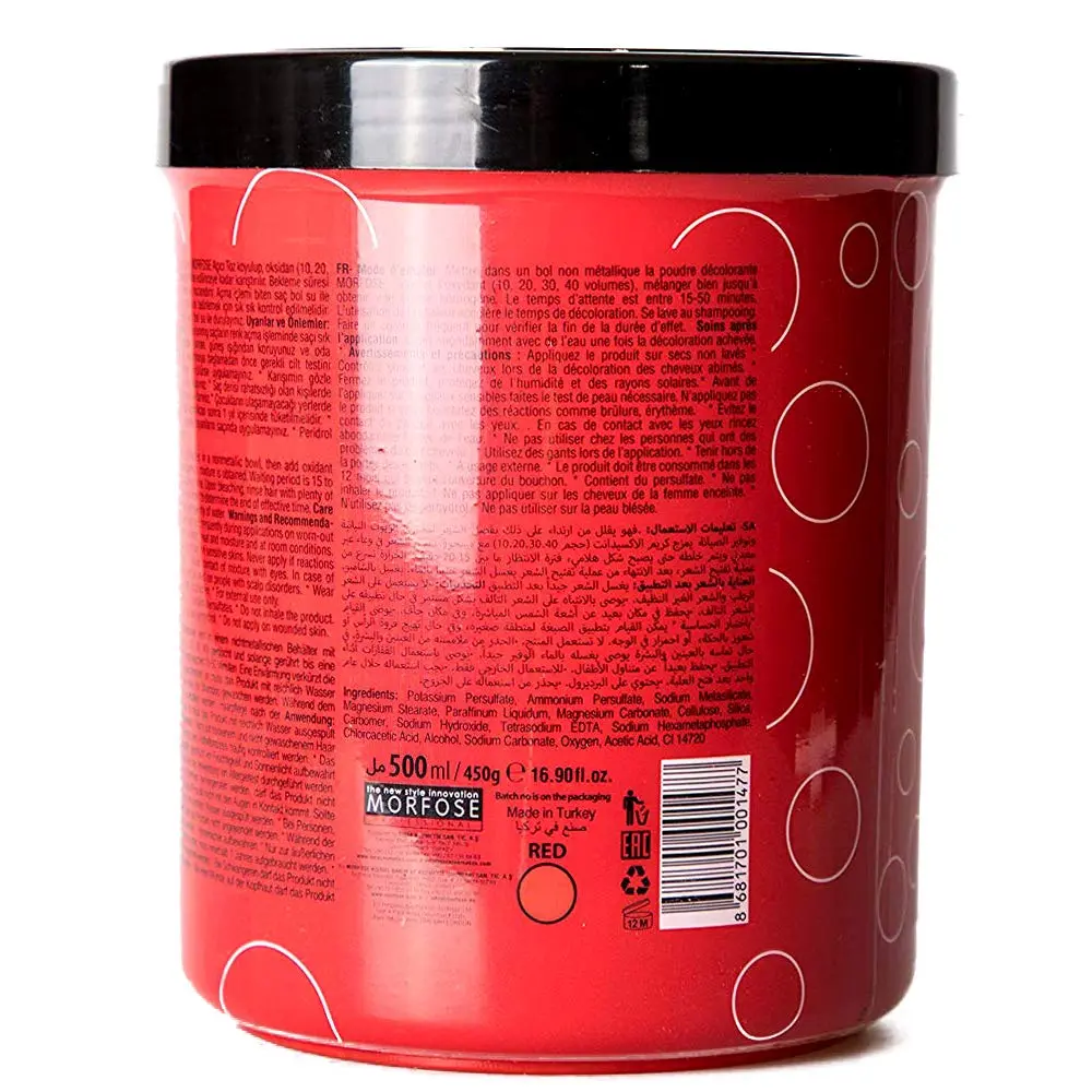 Morfose Blue Bleaching Powder for Hair, 15.8 oz | Up to 7 Levels Lightening, Dust-Free, Blue Anti-Brass Pigment - view 3