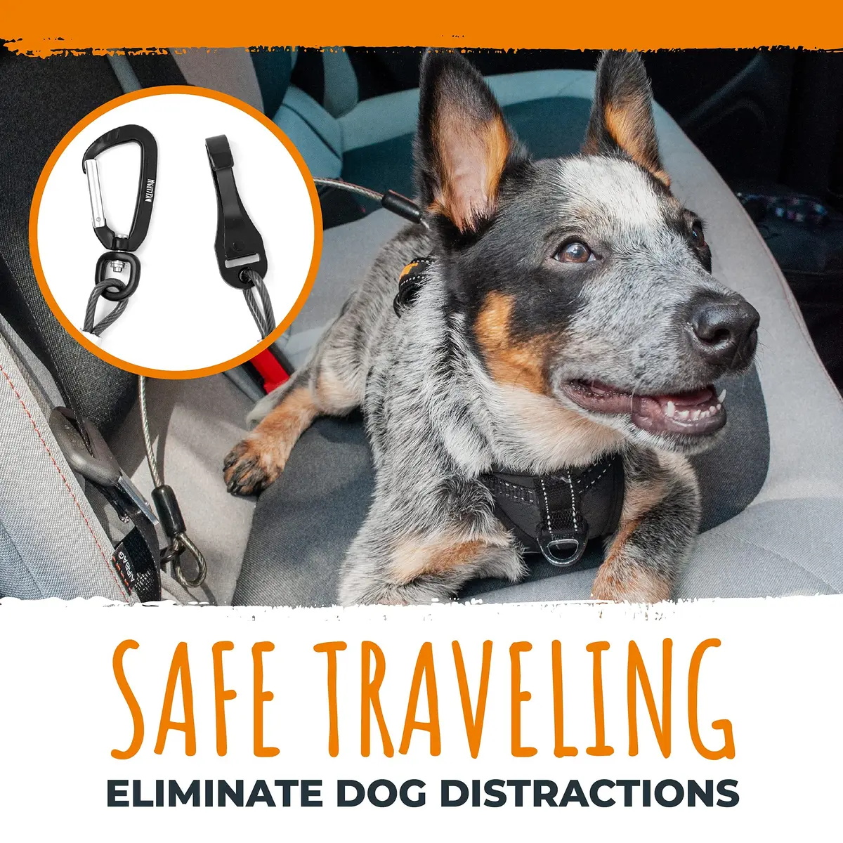 Mighty Paw Dog Seat Belt Vehicle - Chew-Proof 32" | Heavy-Duty Car Safety for Teething Puppies - view 7