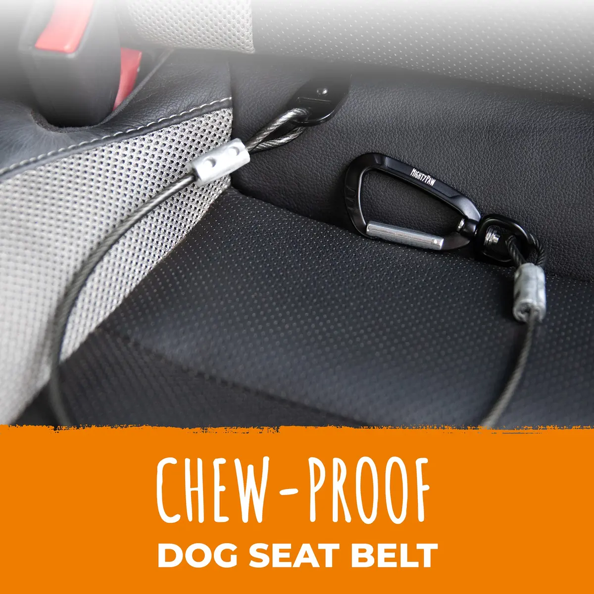 Mighty Paw Dog Seat Belt Vehicle - Chew-Proof 32" | Heavy-Duty Car Safety for Teething Puppies - view 2