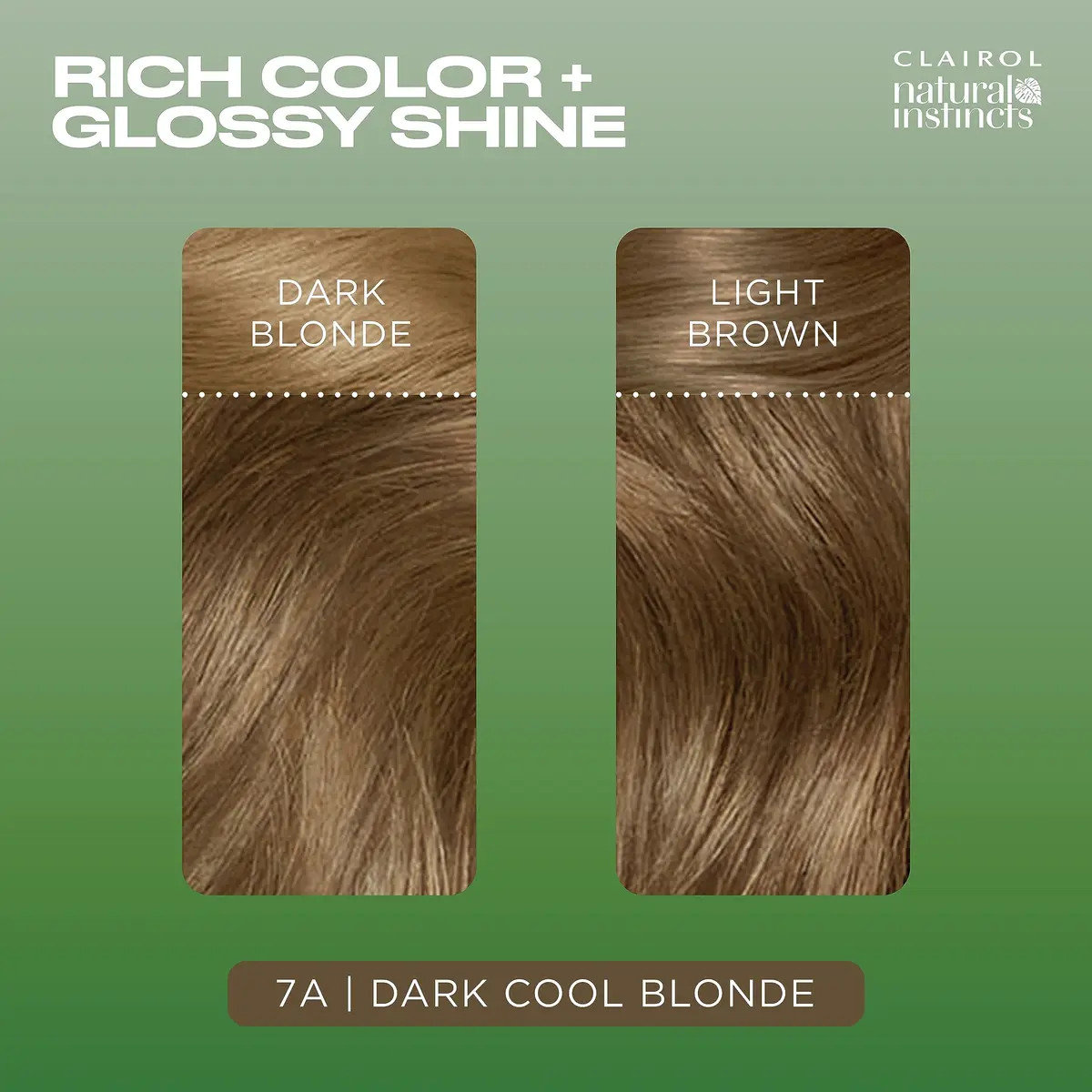 Clairol Natural Instincts Demi-Permanent Hair Dye 7A Dark Cool Blonde 163 ml (5.53 Fl Oz) | Ammonia-Free Vegan Color with Coconut Oil & Aloe - view 4