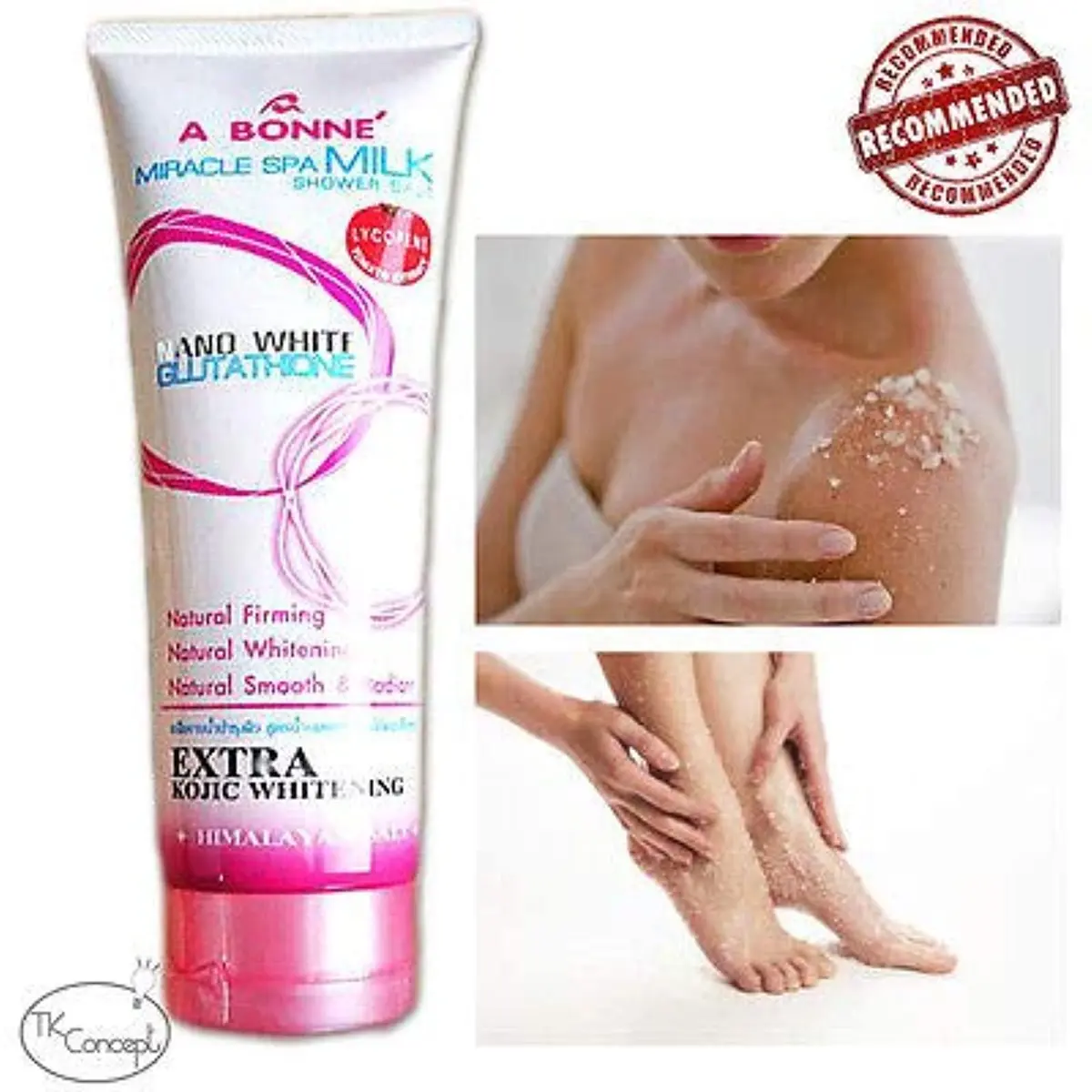 A Bonné Miracle Spa Milk Shower Salt with Lycopene Tomato Extract 350g (12.35 oz) | Exfoliates for Smooth, Radiant Skin - view 2