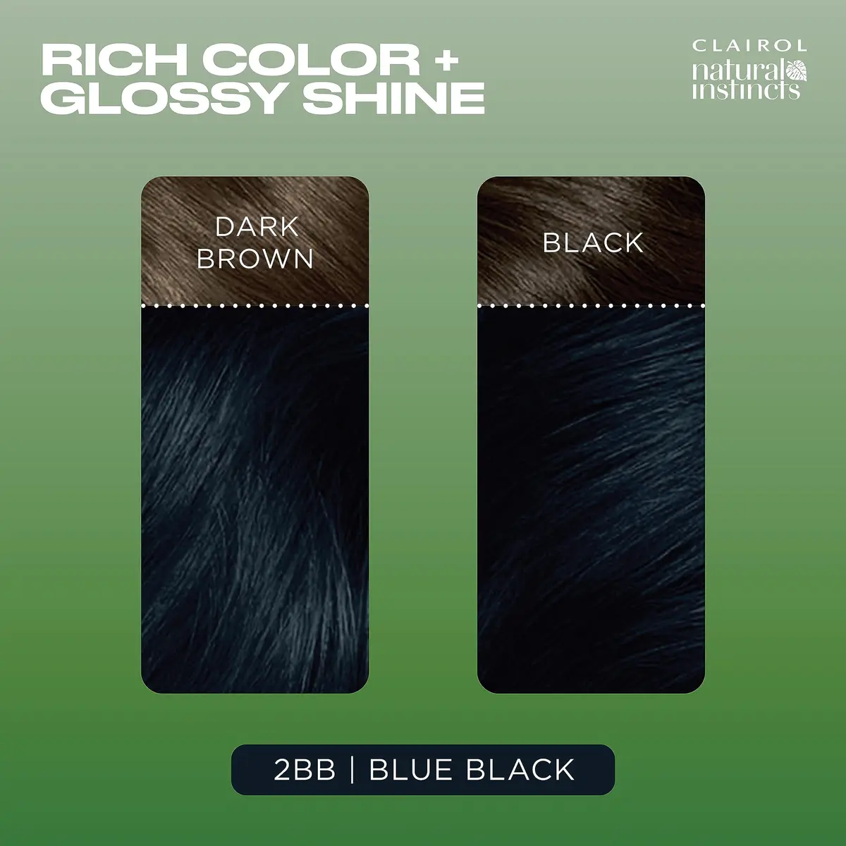Clairol Natural Instincts Demi-Permanent Hair Dye, 2BB Blue Black, 172ml (5.85 Fl Oz) | Ammonia-Free Vegan Color - view 4