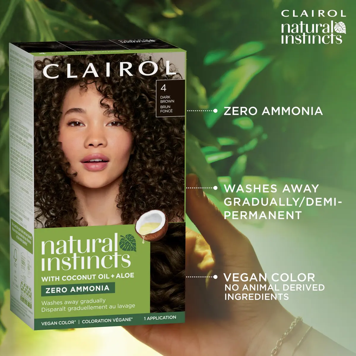 Clairol Natural Instincts Demi-Permanent Hair Dye 5G Medium Golden Brown 163ml (5.5 Fl Oz) | Gentle Ammonia-Free Color with Coconut Oil & Aloe - view 5