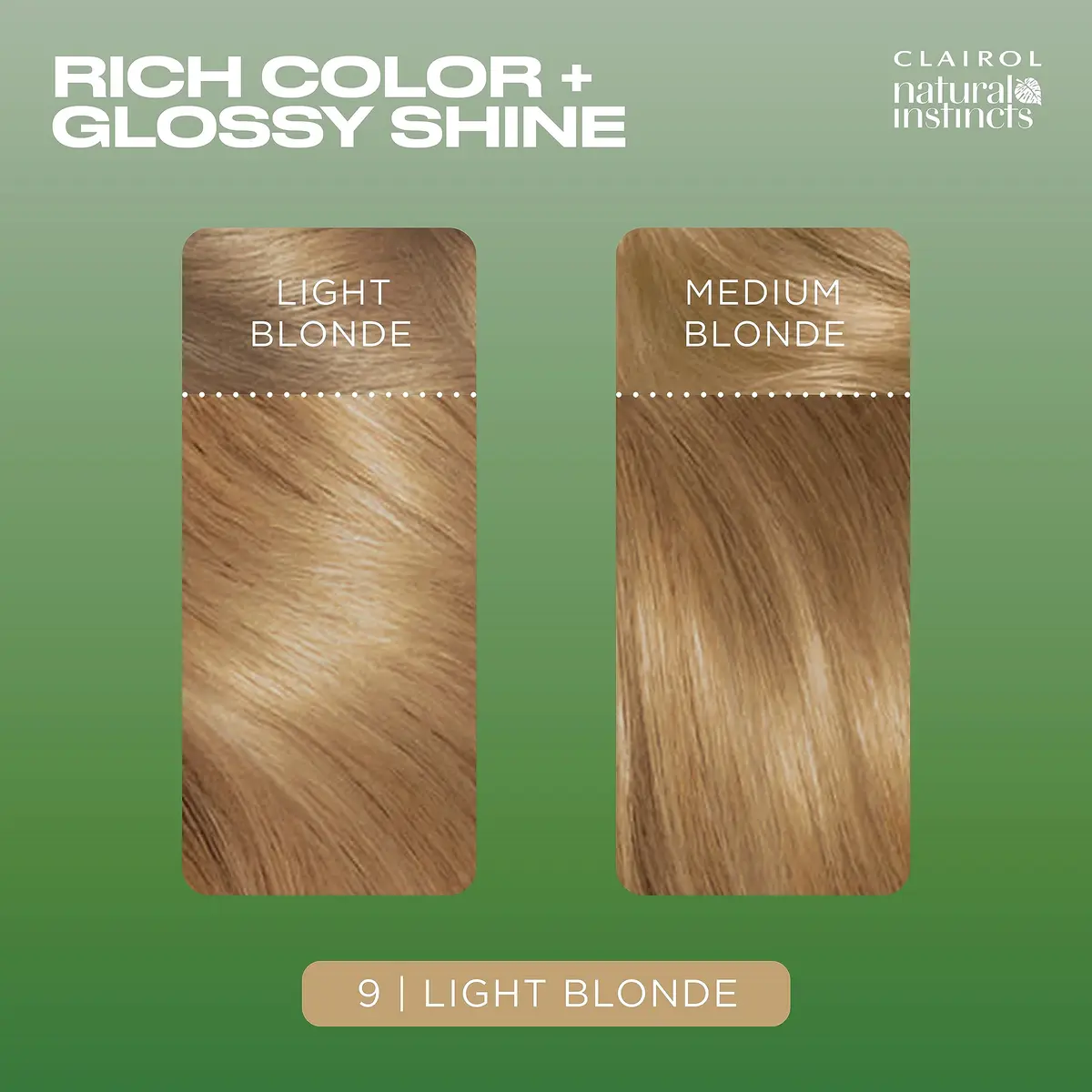 Clairol Natural Instincts Demi-Permanent Hair Dye, 9 Light Blonde, 5.85 Fl Oz (173 ml) | Zero Ammonia, Coconut Oil & Aloe Vera - view 4