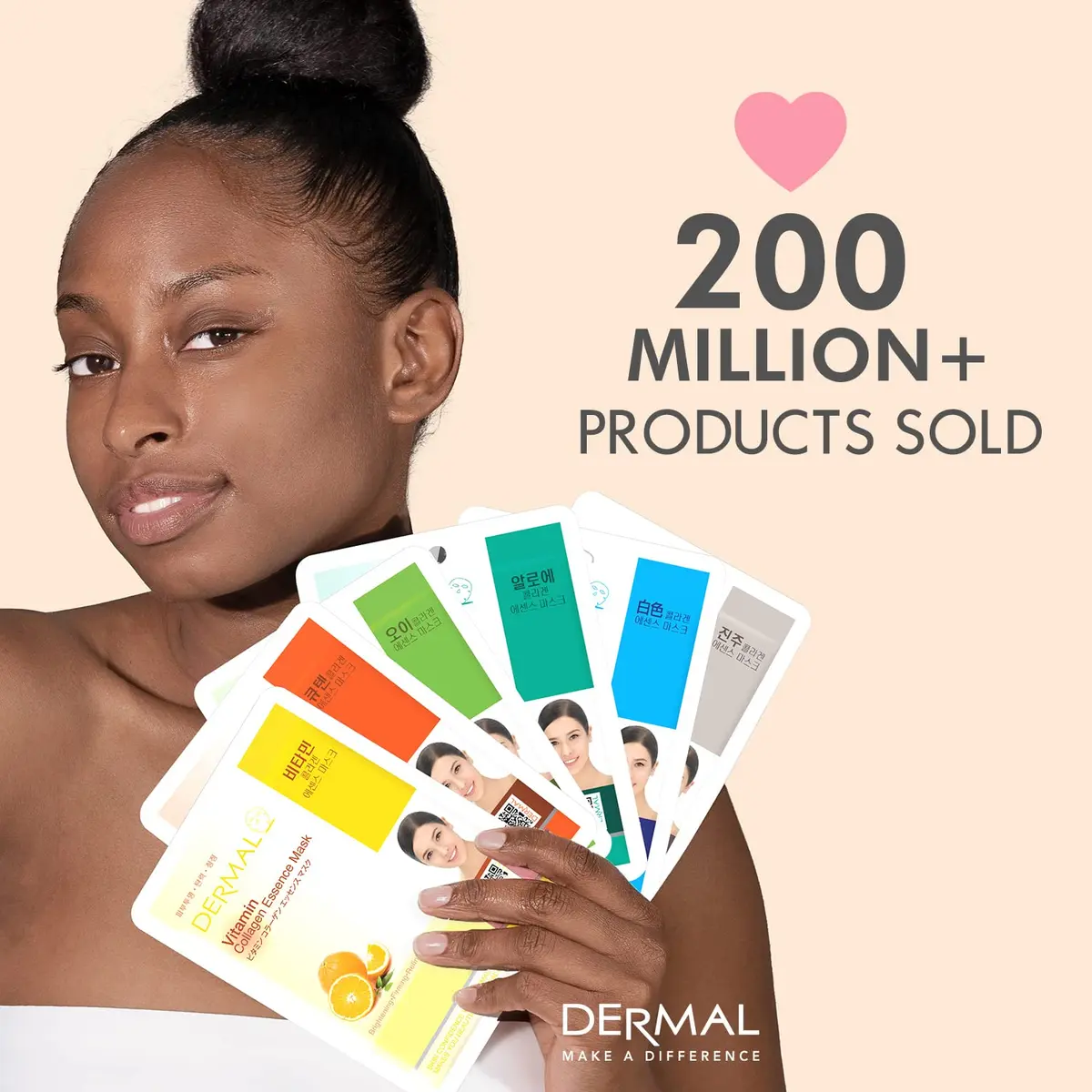 DERMAL 32 Collagen Korean Essence Sheet Mask Variety Pack, A+B Set (32 Count, 28.91ml Total) - view 2