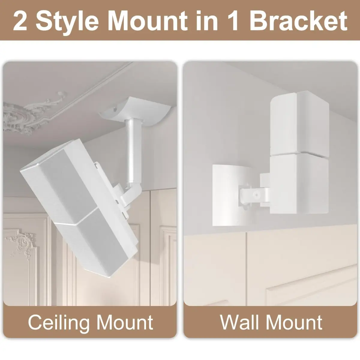 Dinghosen White Speaker Wall & Ceiling Mount for Bose UB-20, UB-20 Series II | Adjustable Tilt & Swivel - view 2