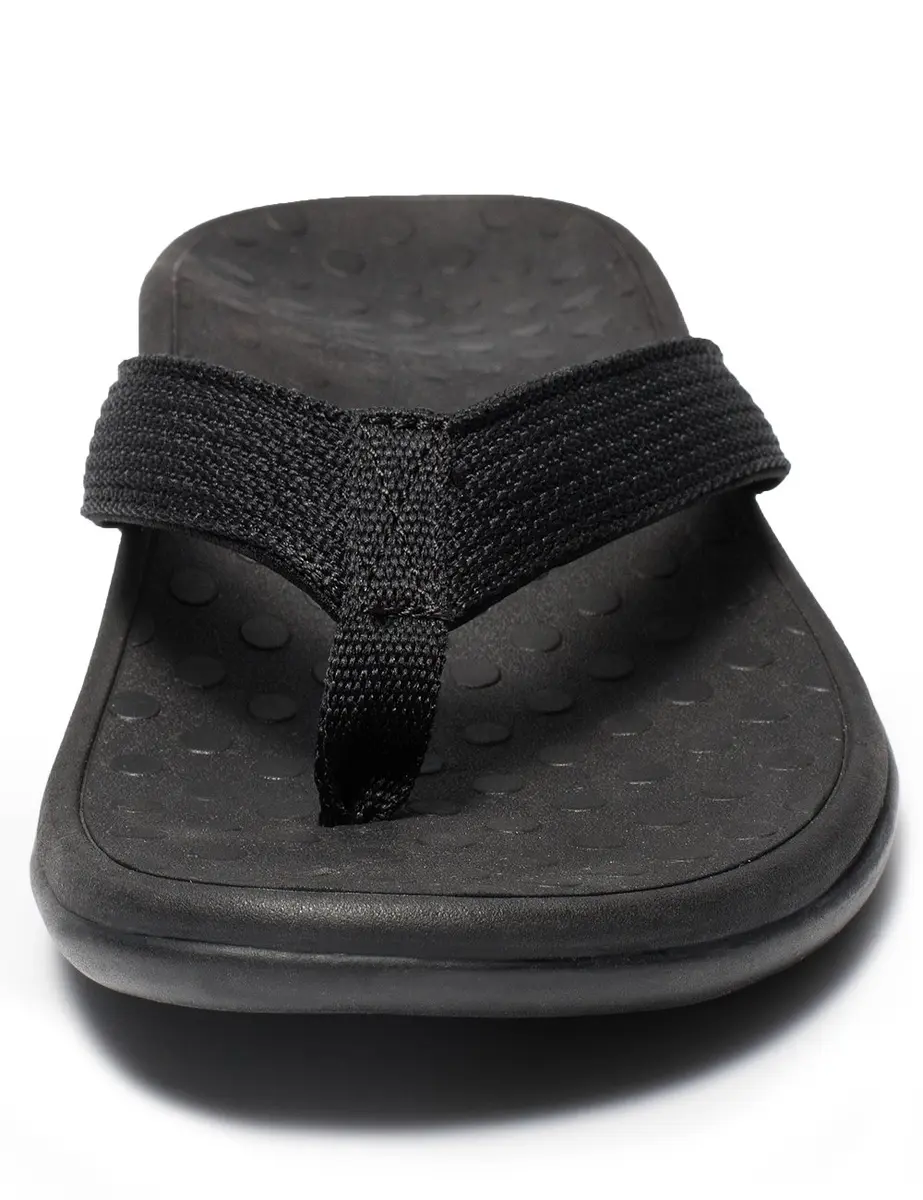 LLSOARSS Plantar Fasciitis Feet sandal with Arch Support | Orthotic Flip Flops for Flat Feet, Heel Pain (10 M US, Black) - view 3