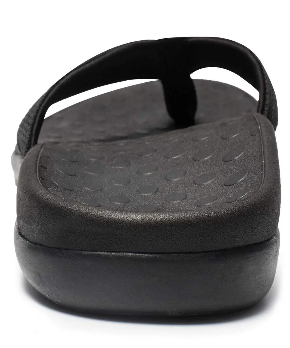 LLSOARSS Plantar Fasciitis Feet sandal with Arch Support | Orthotic Flip Flops for Flat Feet, Heel Pain (10 M US, Black) - view 4