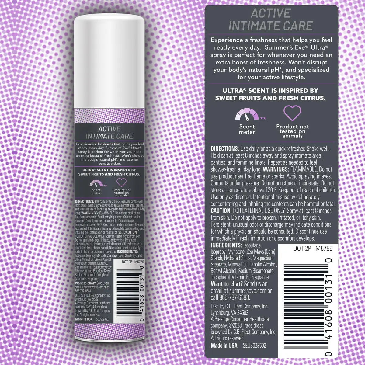 Summer's Eve Ultra Feminine Deodorant Spray 2 Oz (6 Fl Oz) | Gynecologist-Tested for Sensitive Skin - view 7