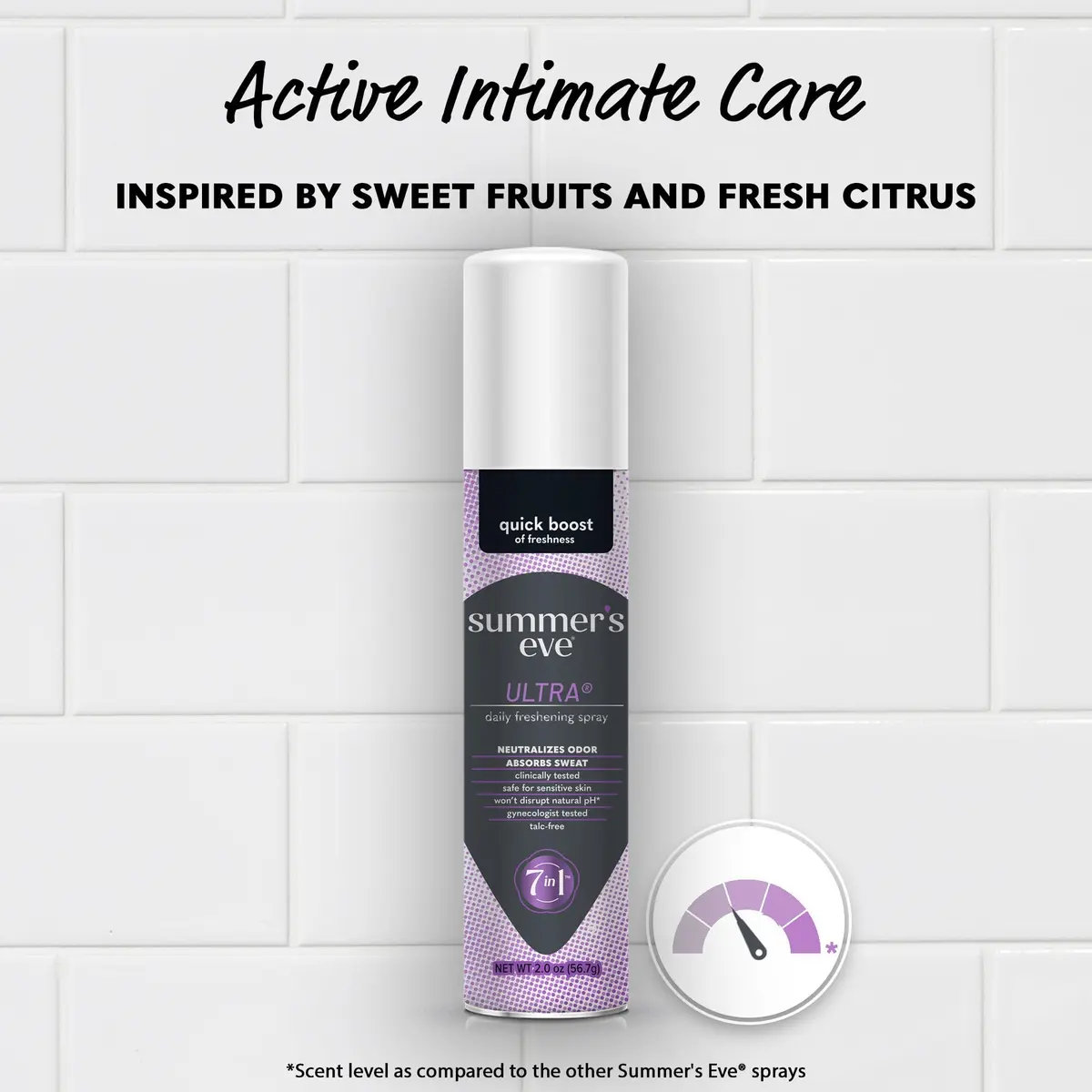 Summer's Eve Ultra Feminine Deodorant Spray 2 Oz (6 Fl Oz) | Gynecologist-Tested for Sensitive Skin - view 4