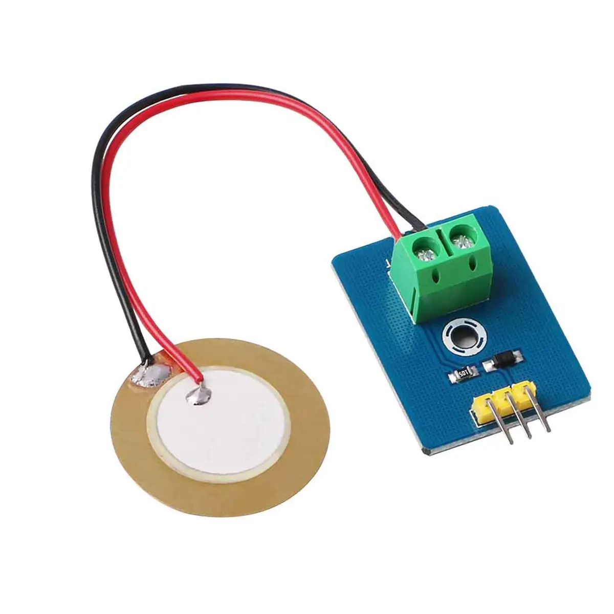 MakerHawk 4pcs Analog Ceramic Piezo Vibration Sensor Module 3.3V/5V | Detects Vibration Extent - view 7
