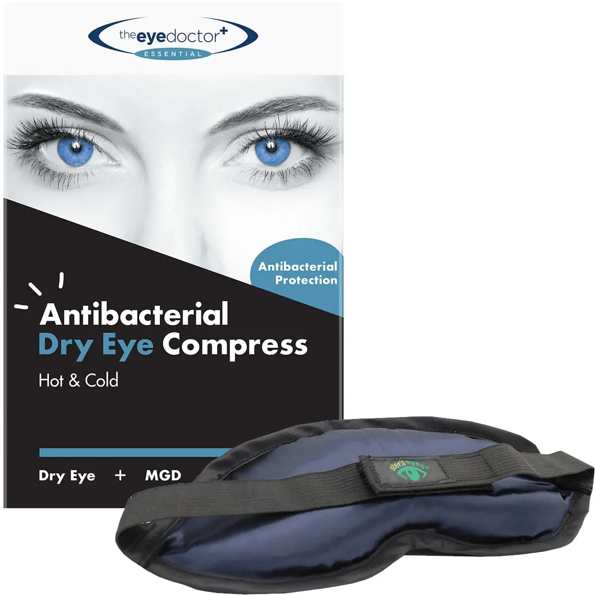 The Eye Doctor Hot Compress for Eye - Helps Dry Eye & Blepharitis - Reusable Eye Mask - Heated Eye Mask for Dry Eyes - Warm Compress for Dry Eyes - Heated Eye Mask for Stye | Adjustable & Microwave Safe - main product image