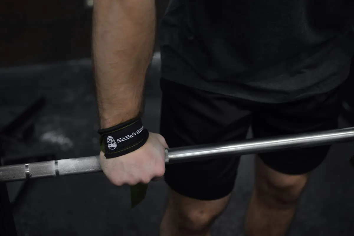 Gymreapers Lifting Wrist Straps Military Green | Padded Neoprene & 18" Cotton for Deadlifts & Weightlifting - view 6