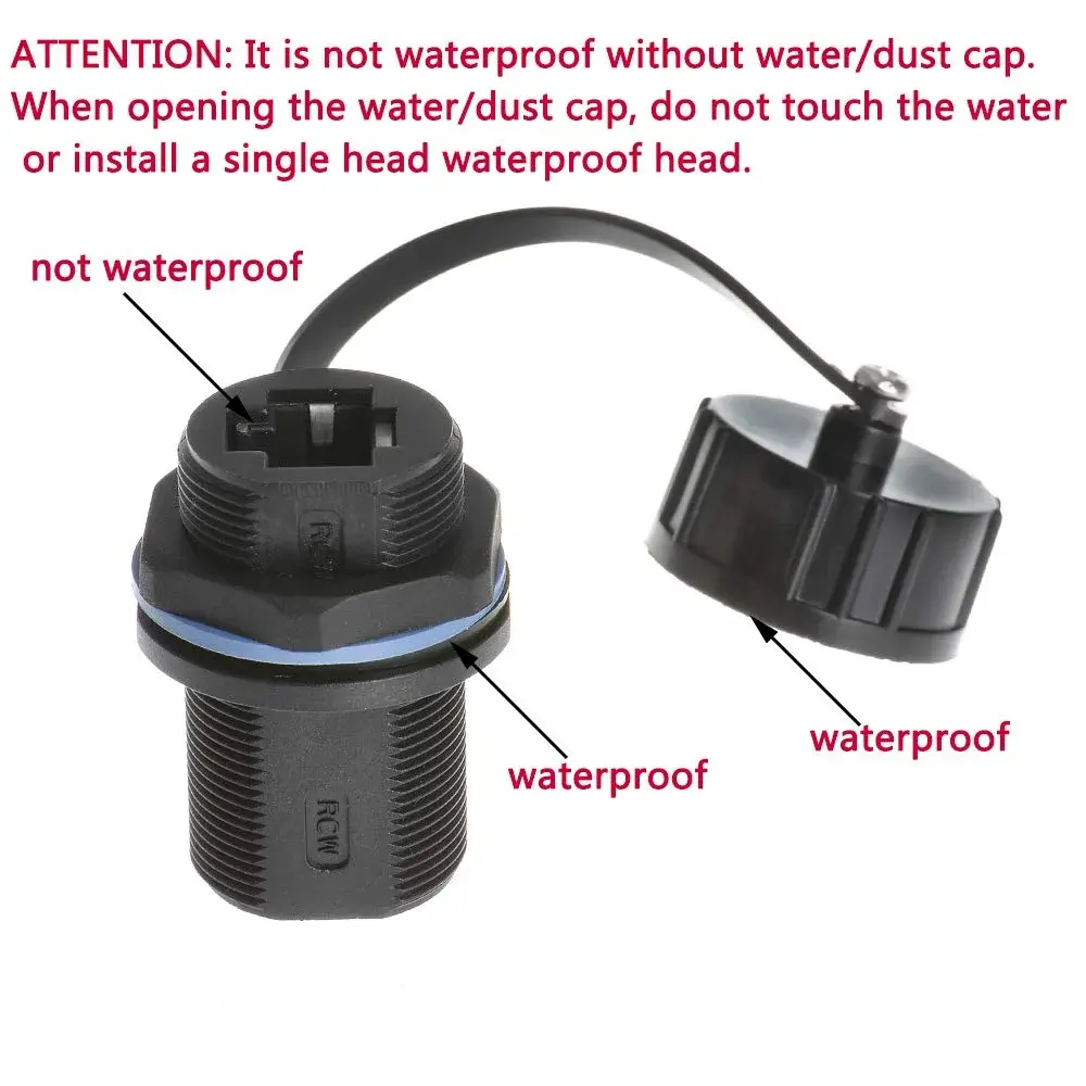 ANMBEST Shielded RJ45 Waterproof CAT6 Ethernet Connector 5PCS | IP67 Rated for Industrial Use - view 5