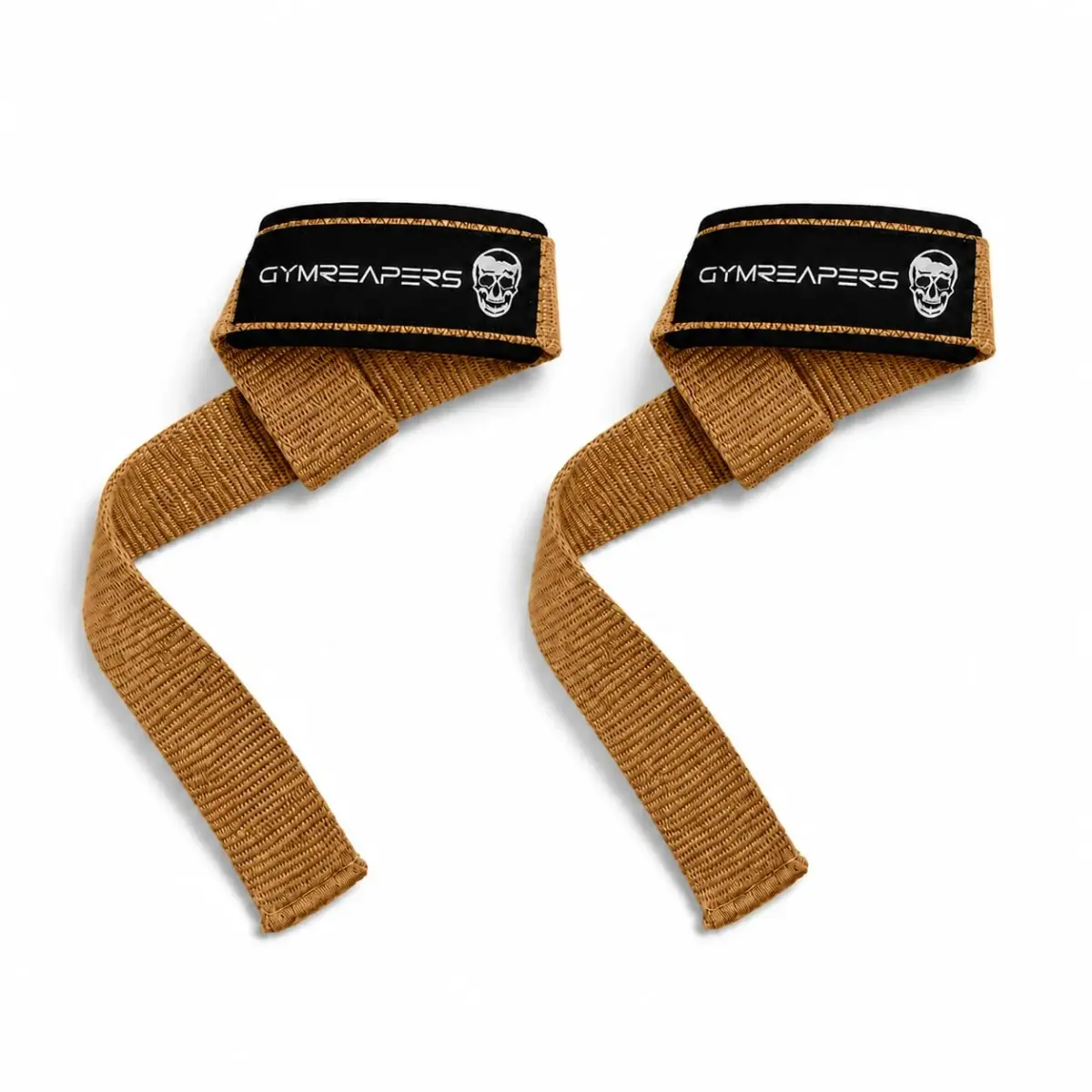 Gymreapers Lifting Wrist Straps with Neoprene Padding & 18" Cotton - Desert Tan | Secure Grip for Deadlifts & Weight Training - main product image
