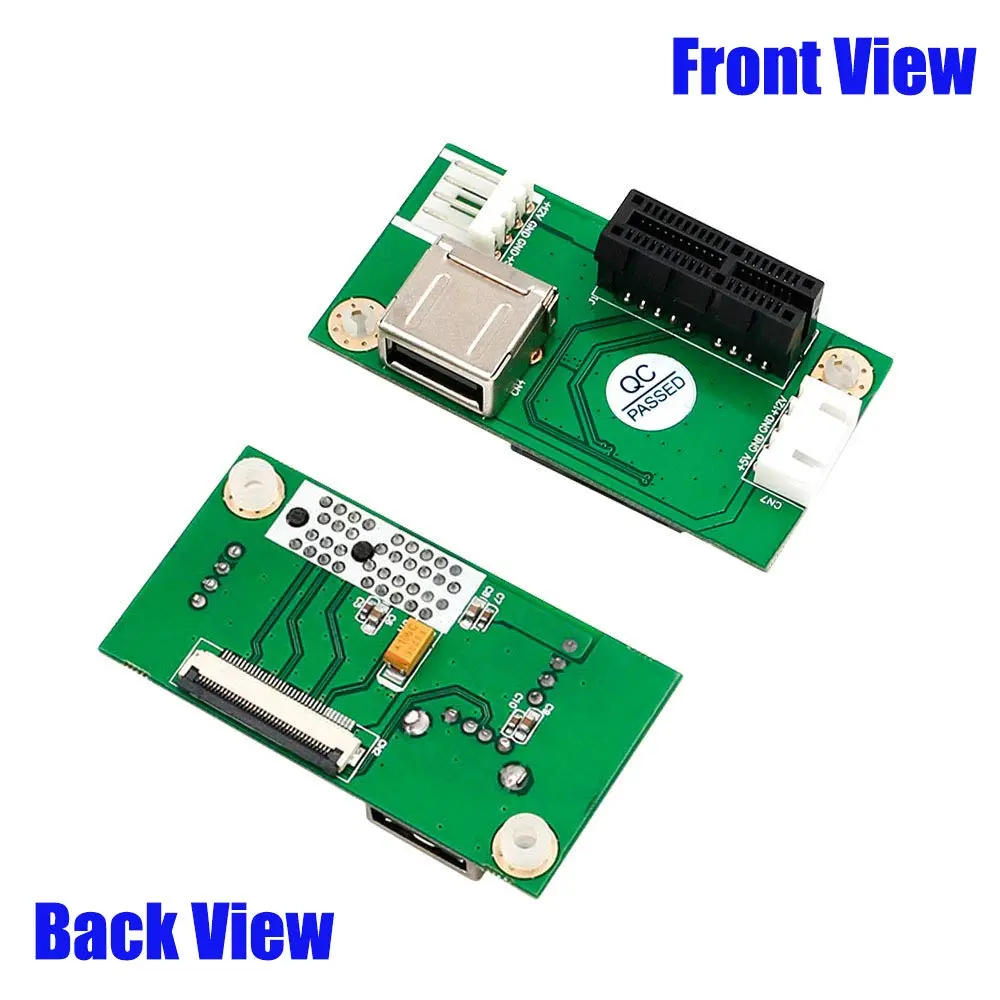 Mustpoint NGFF (M.2) Key A/E to PCI-E x1 + USB Riser Card 15cm & 25cm Cables | Support PCIe 1X/4X/8X/16X, USB 2.0, Windows 7+ - view 3