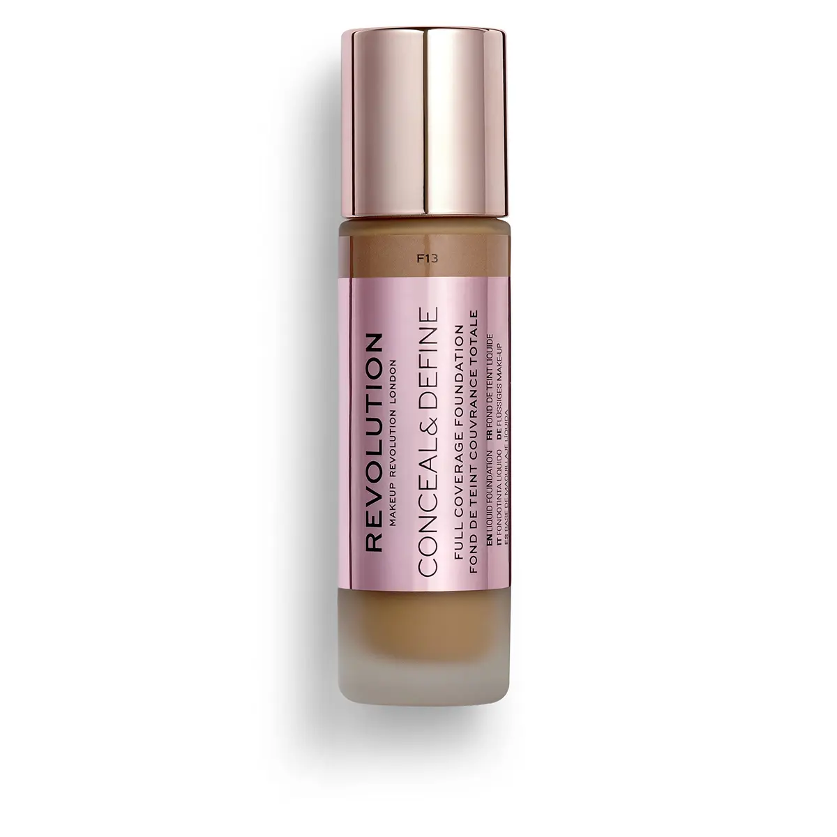 Revolution Beauty London Conceal and Define Foundation 0.7 Fl Oz | Full Coverage Matte Finish for Dark Skin Tones - main product image