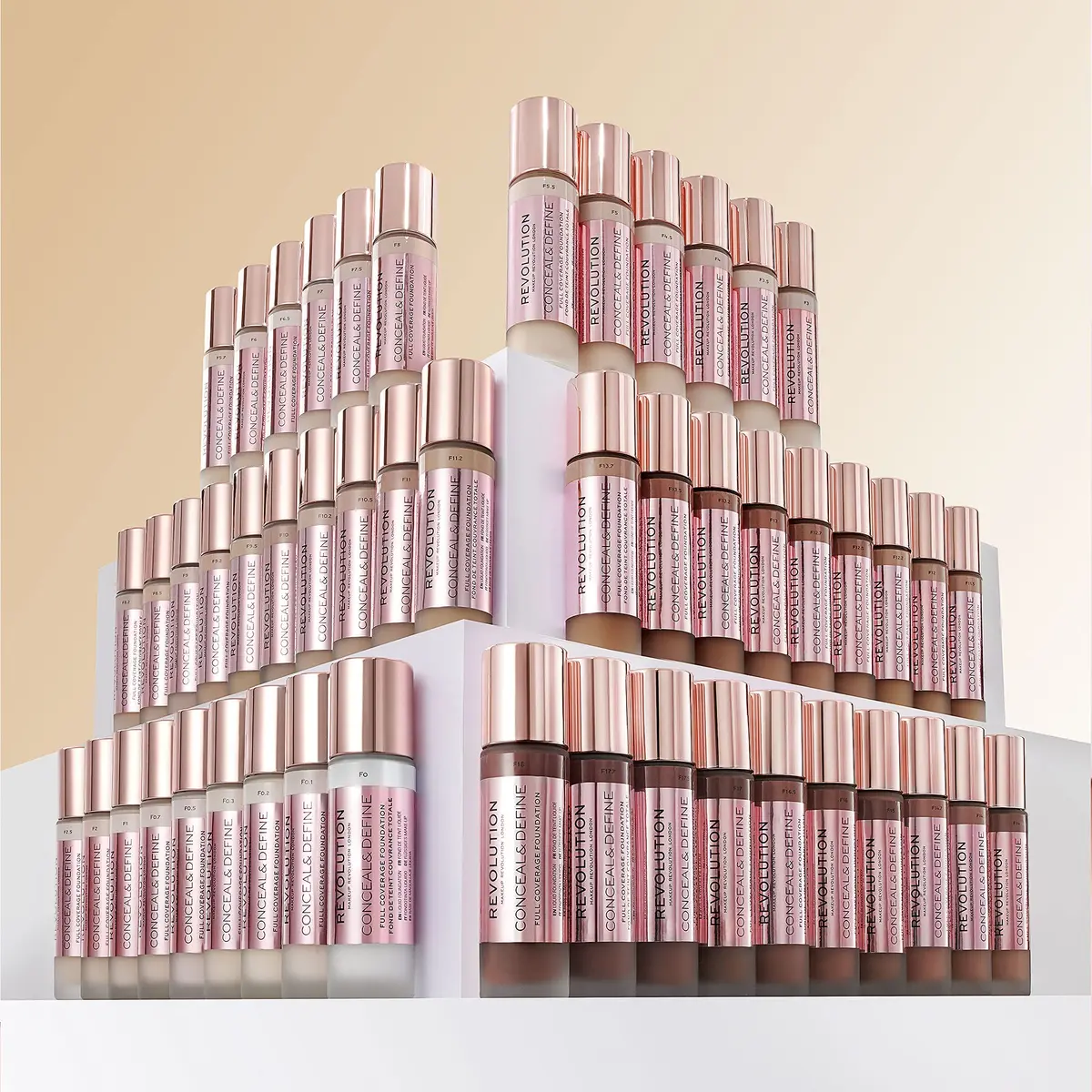 Revolution Beauty London Conceal and Define Foundation 0.7 Fl Oz | Full Coverage Matte Finish for Dark Skin Tones - view 5
