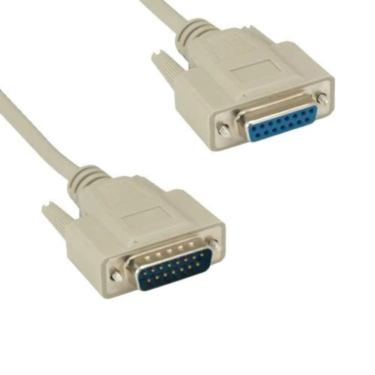 KENTEK 6 Feet FT DB15 Monitor Extension Cable 28 AWG Molded RS-232 D-Sub 15 Pin M/F for Video Display PC Game Joystick - main product image