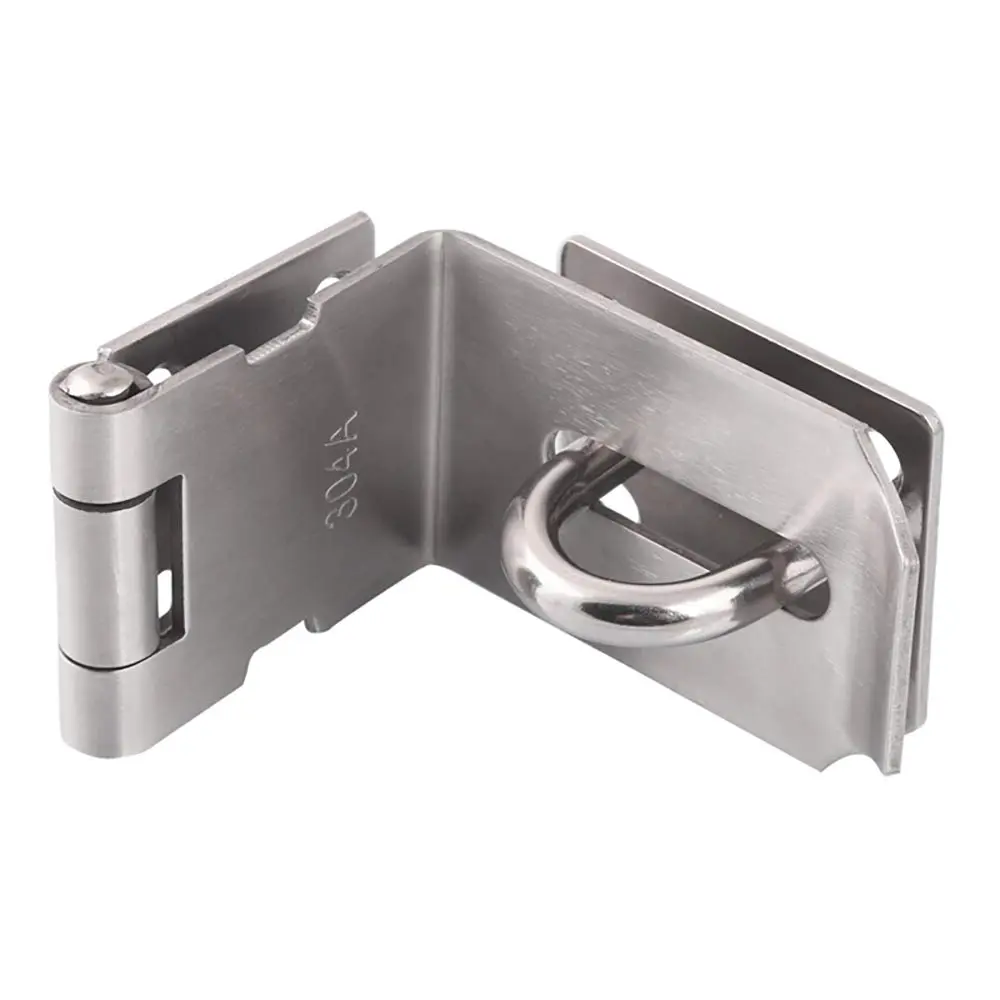 HOWDIA 90 Degree Hasp Latch 6.3cm (2.5 Inch) | Stainless Steel Security Lock for Sliding & Barn Doors - main product image
