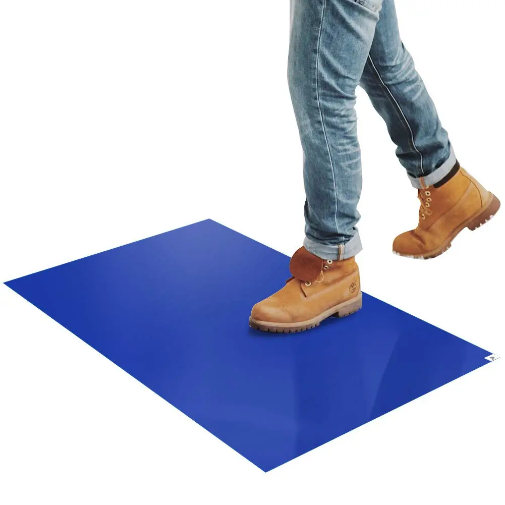 SATECH Blue Tacky Floor Mat 24" x 36" (Case of 4 Mats, 120 Sheets Total) | Sticky Cleanroom Entrance Mat - view 9