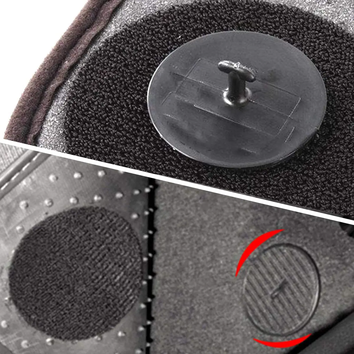 OTUAYAUTO 4PCS Floor Mat Clips with T-Hook Anchor for BMW Velour Carpet | Vehicle Specific Fit - view 5
