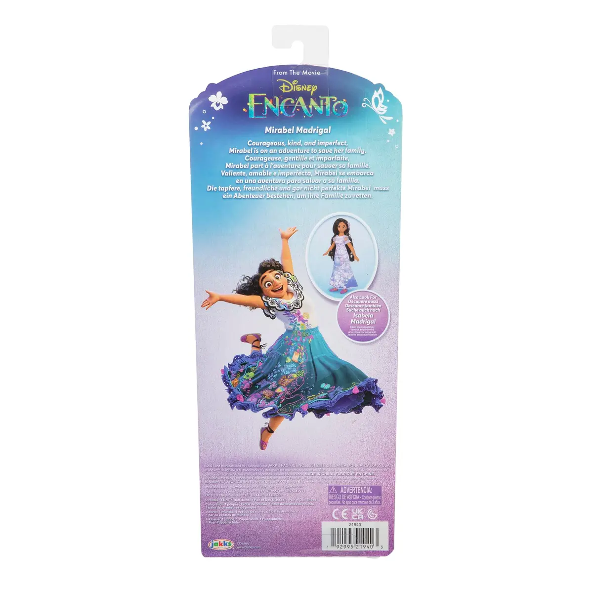 Disney Encanto Mirabel Madrigal Fashion Doll with Dress, Shoes & Glasses, 25cm (9.84 inches) | Authentic Film-Inspired Role Play Toy - view 6